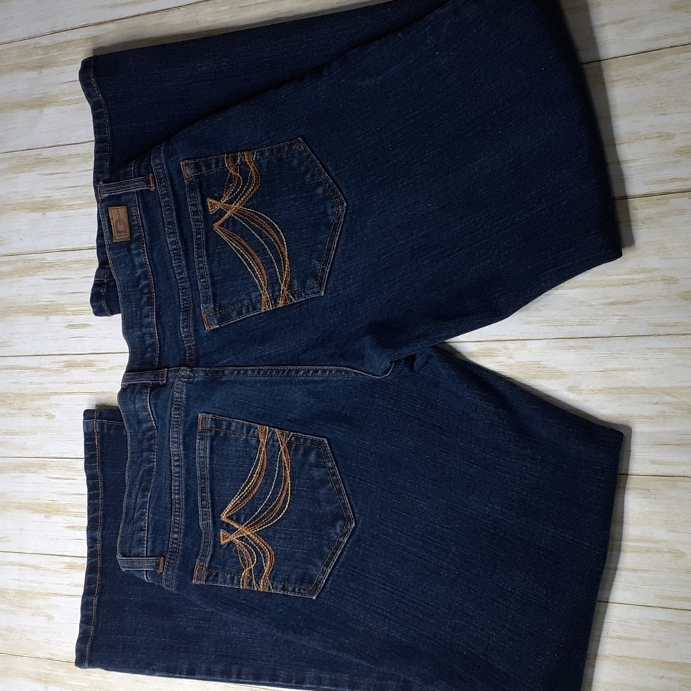 DKNY Jeans Times Square Flare Blue Jeans Size 11 Petite